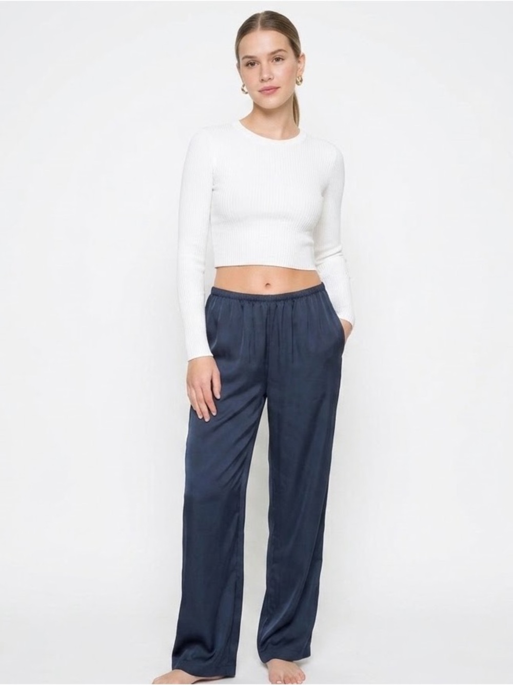 Brandy Melville Navy Drawstring Joggers